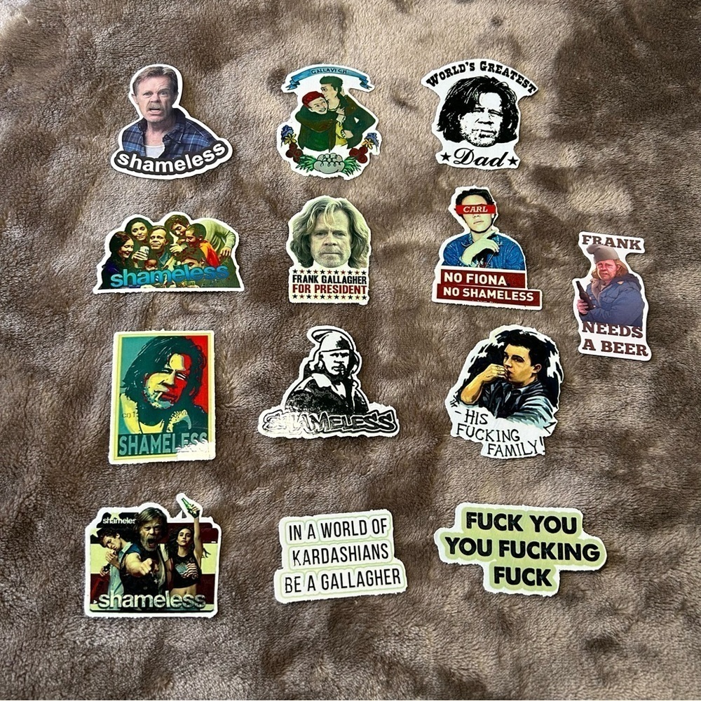 Shameless 13 No Repeat Stickers